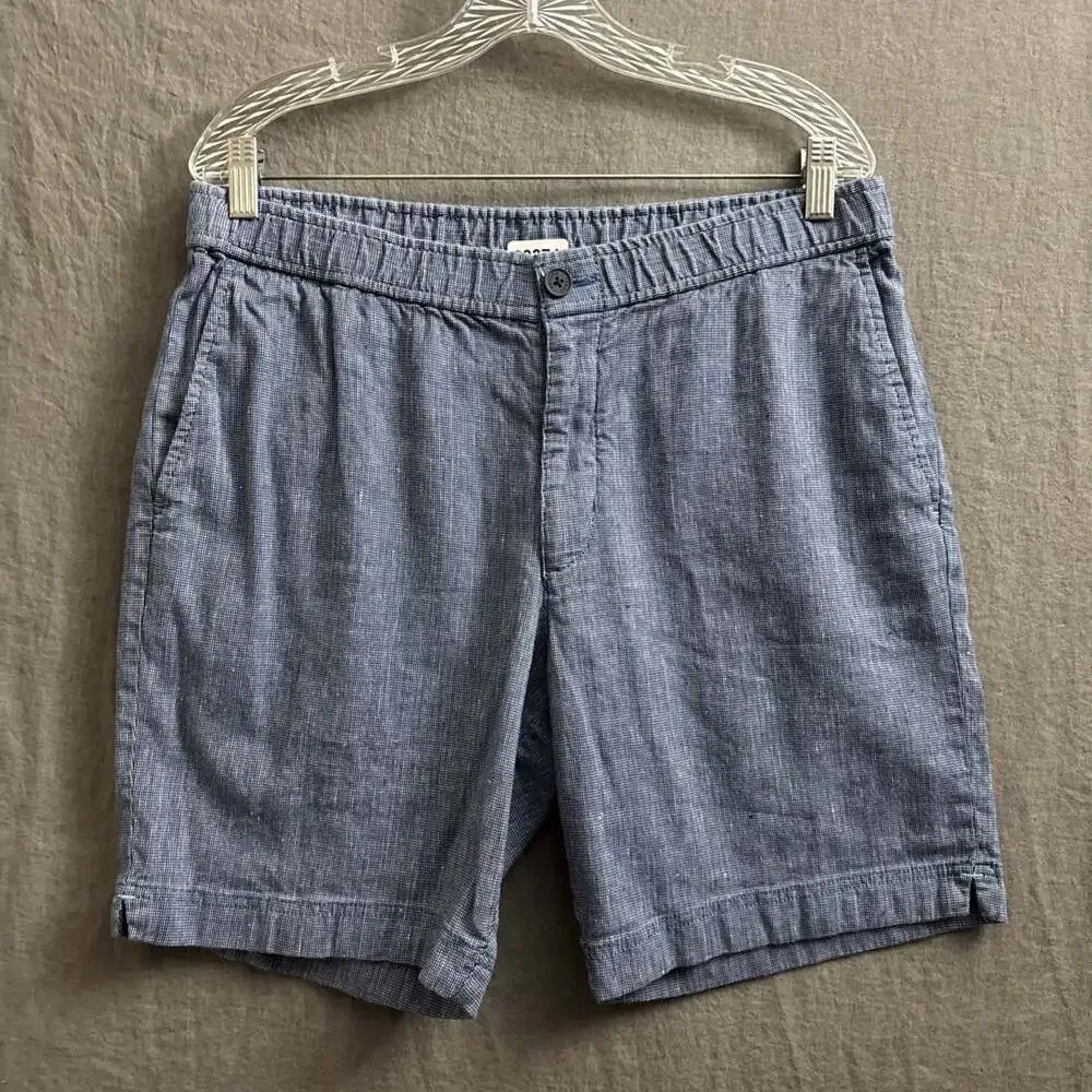 Tommy Bahama Men's Size Large x 6 Blue Linen Blend Chino Shorts